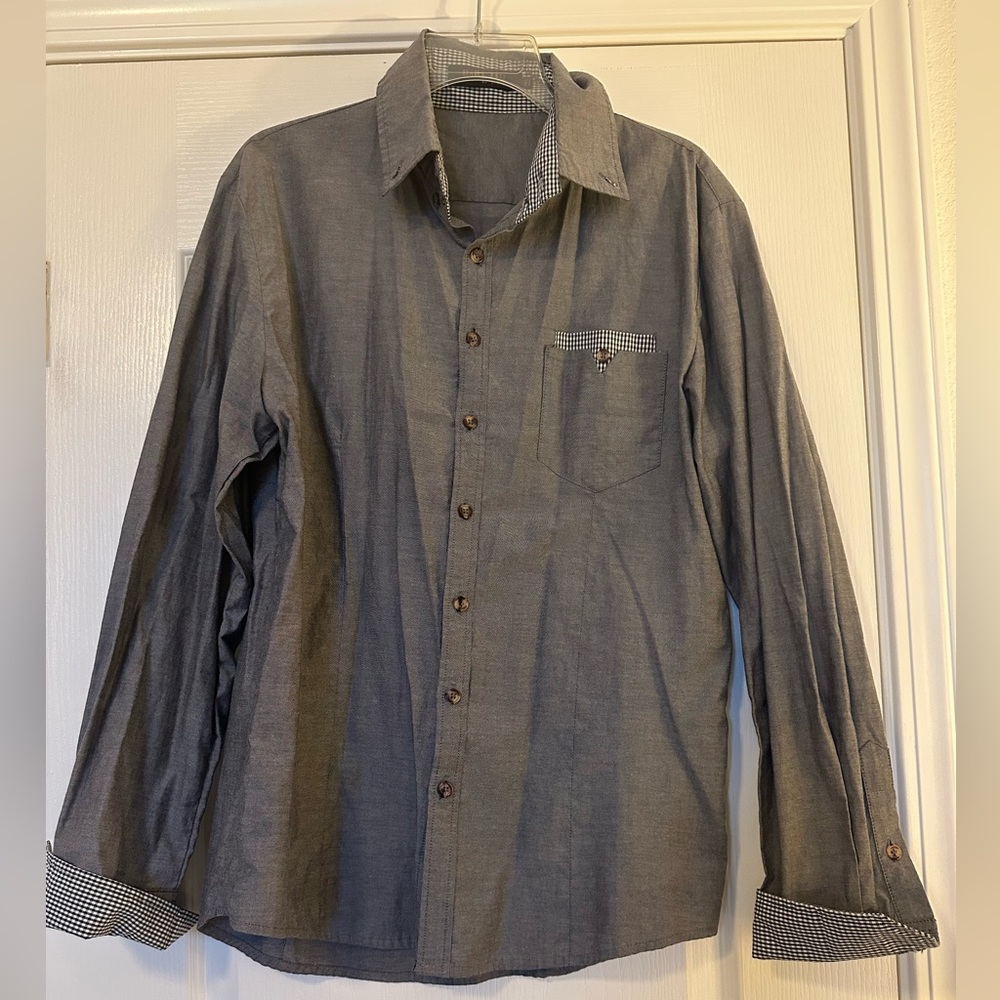 Men's Gray Long Sleeve Shirt